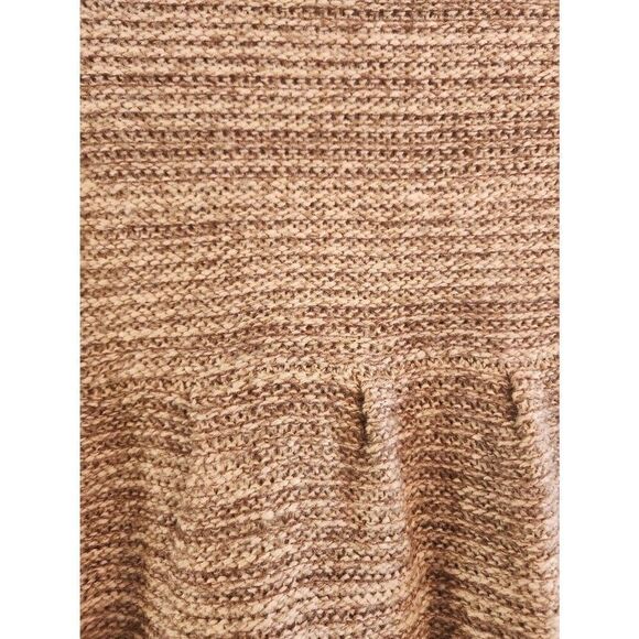 Sarsparilla wool blend brown marled knit cowl neck short sleeve dress size mediu - Picture 3 of 7